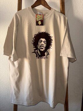 Vintage Y2K 2004 | Jimi Hendrix | Felt Print | T-Shirt | Size XXL New With Tags!